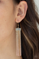 Twinkling Tapestry - Gold Earring Paparazzi