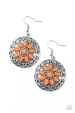 Mesa Oasis - Orange Earrings Paparazzi