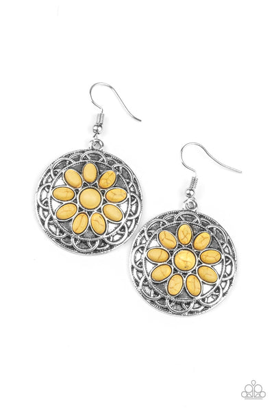 Mesa Oasis - Yellow Earrings Paparazzi