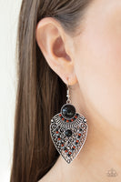 Tribal Territory - Black Earrings Paparazzi