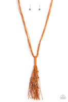 Hand-Knotted Knockout - Orange Necklace Paparazzi