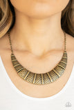 Metallic Mechanics - Brass Necklace Paparazzi