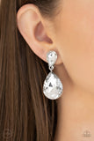 Aim For The MEGASTARS - White Clip On Earrings Paparazzi