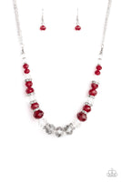 Distracted by Dazzle - Red Necklace Paparazzi