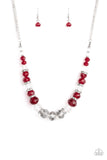 Distracted by Dazzle - Red Necklace Paparazzi