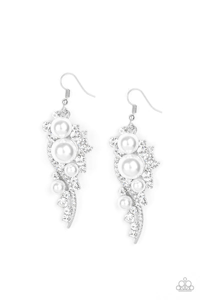 High-End Elegance - White Earrings Paparazzi