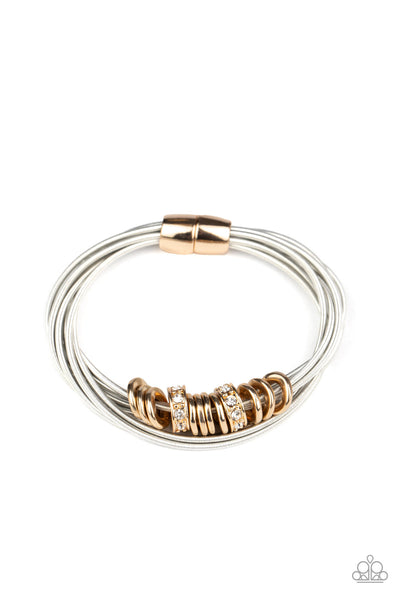 Magnetically Metro - Gold Bracelet Paparazzi