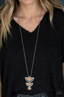 Serene Sheen - Orange Necklace Paparazzi