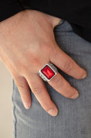 Winning Attitude - Red Men's Ring Paparazzi