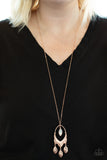 Royal Iridescence - Rose Gold Necklace Paparazzi