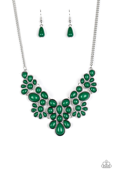 Bohemian Banquet - Green Necklace Paparazzi