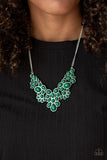 Bohemian Banquet - Green Necklace Paparazzi