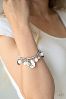 Charming Treasure - White Bracelet Paparazzi