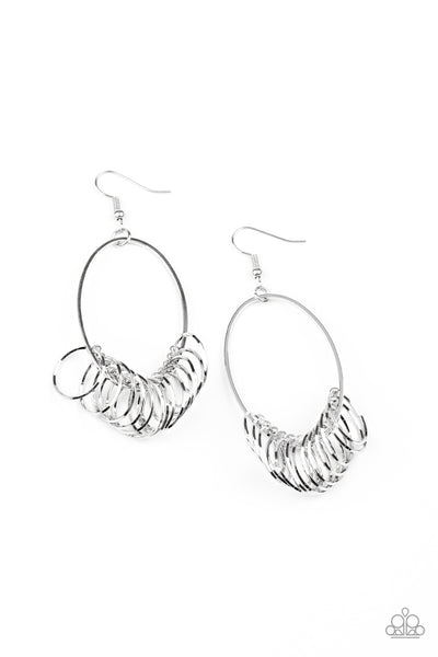 Halo Effect - Silver Earring Paparazzi