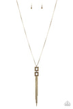 Times Square Stunner - Brass Necklace Paparazzi