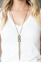 Times Square Stunner - Brass Necklace Paparazzi