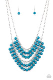 Bubbly Boardwalk - Blue Necklace Paparazzi