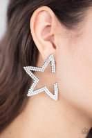 Star Player - White Earrings Paparazzi