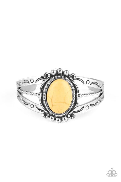 Very TERRA-torial - Yellow Bracelet Paparazzi