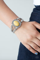 Very TERRA-torial - Yellow Bracelet Paparazzi