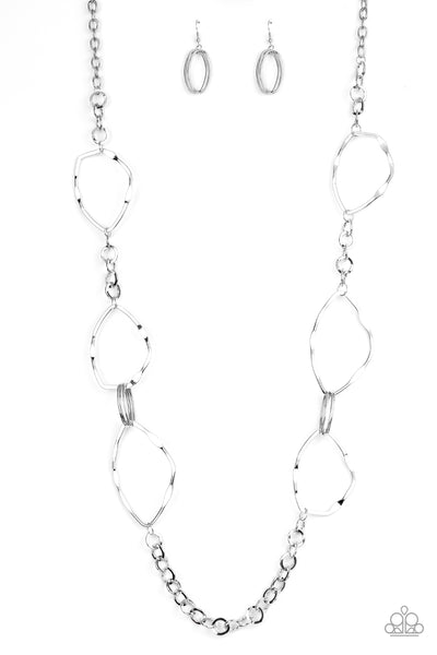 Abstract Artifact - Silver Necklace Paparazzi