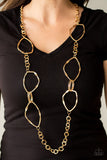 Abstract Artifact - Gold Necklace Paparazzi
