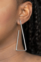 Go Ahead and TRI - Silver Hoop Earrings