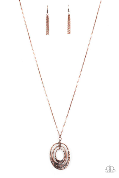 Dizzying Decor - Copper Necklace Paparazzi