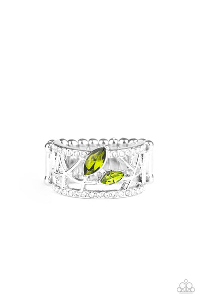 Tilted Twinkle - Green Ring Paparazzi