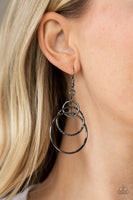 Three Ring Couture - Black Earring Paparazzi