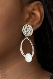 Opal Obsession - White Clip-on Earring