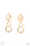 Reshaping Refinement - Gold Clip-on Earrings Paparazzi