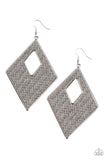 Woven Wanderer - Silver Earrings Paparazzi