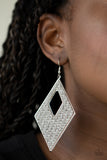 Woven Wanderer - Silver Earrings Paparazzi