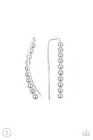 Climb On - Silver Post Earrings Paparazzi