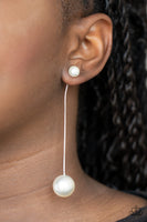 Extended Elegance - White Earrings Paparazzi