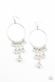 Working The Room - White Pearl Earrings Paparazzi -