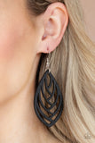 Out of the Woodwork - Black Earrings Paparazzi