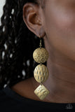 Mixed Movement - Brass Earring Paparazzi