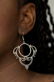 Metallic Macrame - Silver Earrings Paparazzi