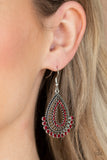 Castle Collection - Red Earrings Paparazzi