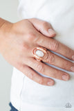 Peacefully Pristine - Rose Gold Ring Paparazzi