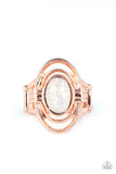 Peacefully Pristine - Rose Gold Ring Paparazzi