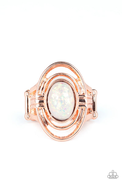 Peacefully Pristine - Rose Gold Ring Paparazzi