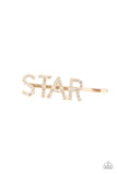 Star In Your Own Show - Gold Rhinestone Hair Accessory