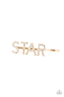 Star In Your Own Show - Gold Rhinestone Hair Accessory