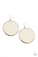 Wonderfully Woven - White Earrings Paparazzi