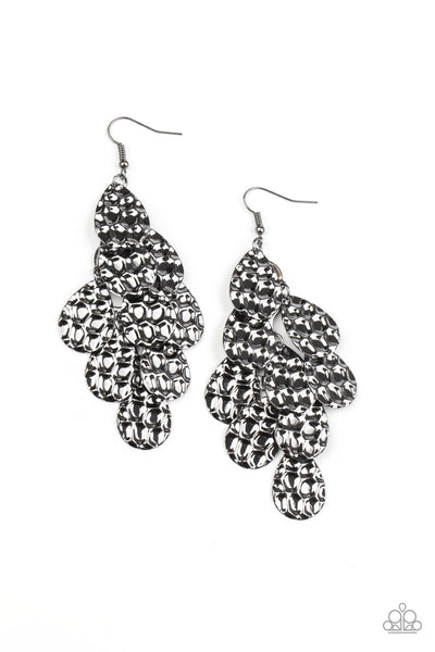 Instant Incandescence - Black Earrings Paparazzi