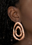 Ancient Ruins - Copper Post Earring Paparazzi