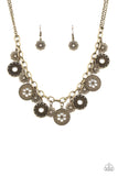 Meadow Masquerade - Brass Necklace Paparazzi